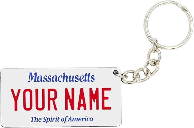 License Plate Keychain - Personalized - All States Multicolor