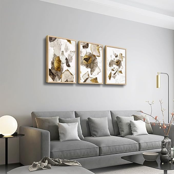 Framed Wall Art For Living Room Family Wall Decor For Bedroom Fashion Kitchen Wall Pictures Artwork Office Decor Print Abstract Painting Modern Bathroom Home Decorations (Natural Wood Framed)
