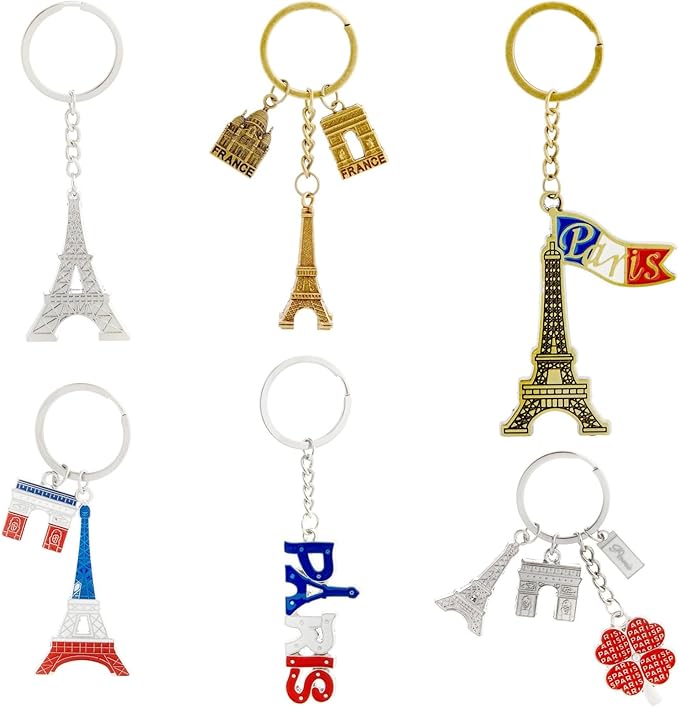 Juvale 6 Pack Keychain Souvenir Gifts, Souvenir Gift, Key Rings