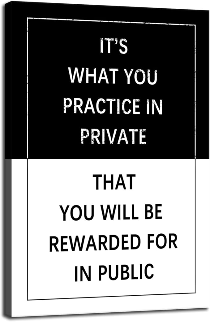 Inspirational Canvas Wall Art Entrepreneur Quote Practice Exercise Motivational Poster Canvas Painting Prints Wall Pictures for Living Room Office Home Decor Framed Artwork [24''W x 36''H]