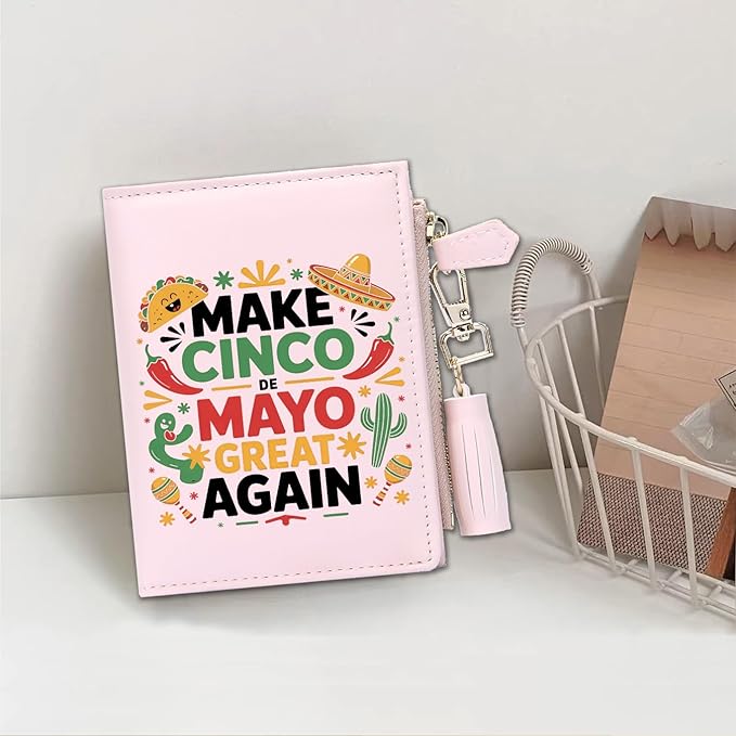 GEEAD Custom Design Small Wallets for Women Bifold Slim Coin Purse Zipper ID Card Holder for Christmas