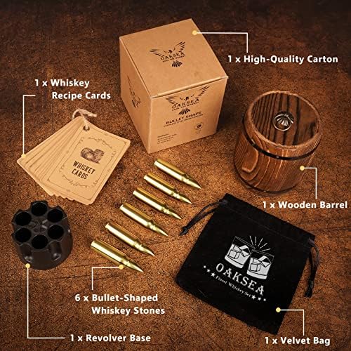 Oaksea Whiskey Stones Gifts Set for Men Dad Him, Reusable Stainless Steel Ice Cubes for Drinking, Fathers Day Anniversary Birthday Gifts for Husband Boyfriend Brother, Bourbon Man Cave Cool Stuff - Image 5