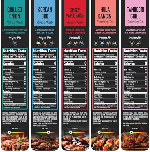 BBQ Grilling Rubs & Grill Seasonings Gift Set, 5 Gourmet Smoking Spice Rub Packs & Smoker Accessories, Spices Kit, Grilling Gifts For Men, Him, Dad, Husband, Gluten-Free, Kosher, Fathers Day Gift For Dad - Image 2