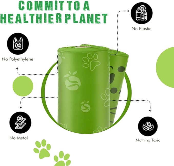 OrangeBio Dog Poop Bags, 100% Certified Home Compostable, 13 x 9 Inches - 180 Count (15 Bags per Roll, 12 Rolls), OK Compost Home