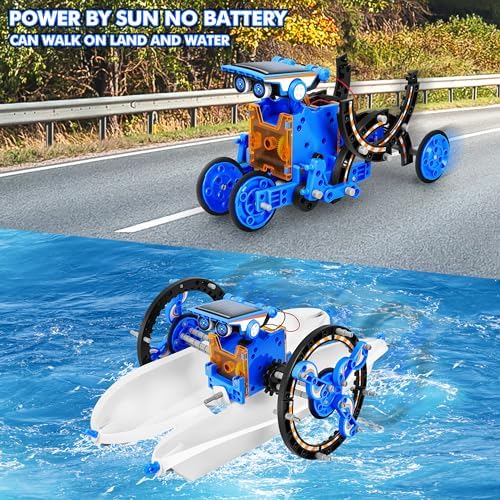 STEM 13-in-1 Education Solar Power Robots Toys for Boys Age 8+ , Educational Toy DIY Science Kits for Kids, Building Experiment Robotics Set Birthday Gifts for 8+ years old boys and girls . - Image 5