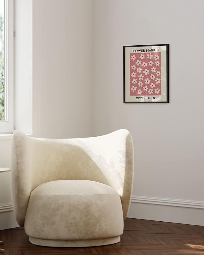 HAUS AND HUES Flower Market Poster, Floral Prints Wall Art, Danish Pastel Poster, Flowers Wall Print, Flowery Wall Art (16"x20" Unframed)