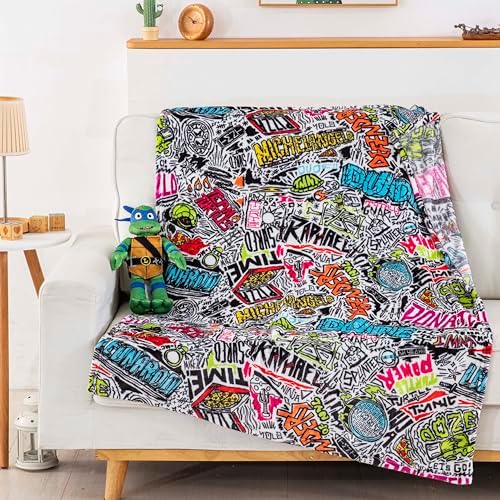 Northwest Teenage Mutant Ninja Turtles Character Hugger Pillow & Silk Touch Throw Blanket Set, 40" x 50", Sketched Out - Image 2