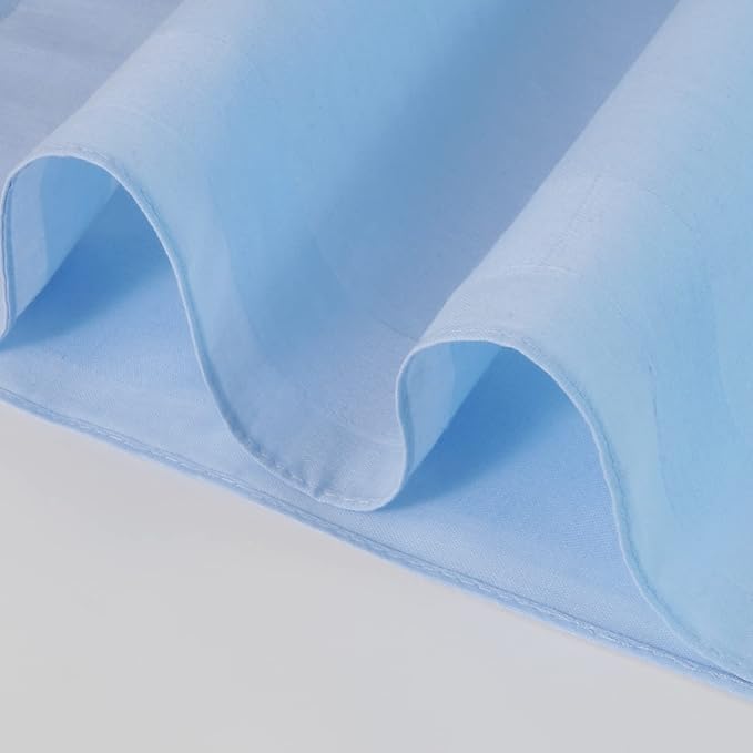 HOULIFE Men's Cotton Handkerchiefs, Solid Color 60S Soft Cotton Hankies for Men Women 6/12PCS 15.7"×15.7"