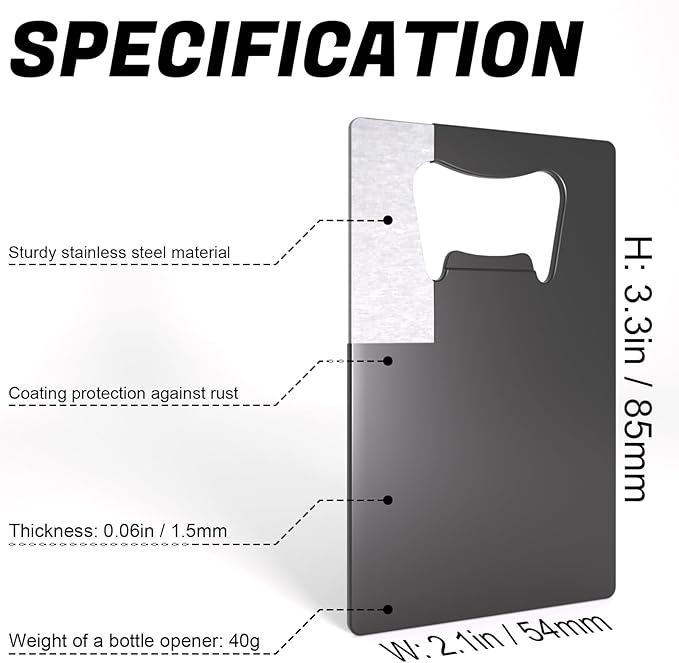 5-100 Custom Credit Card Bottle Opener – Full-Color Personalized Printing with Image/LOGO/Text – Great for Wedding Favors, Event Gifts, Brewery, Bar, Party, Restaurant
