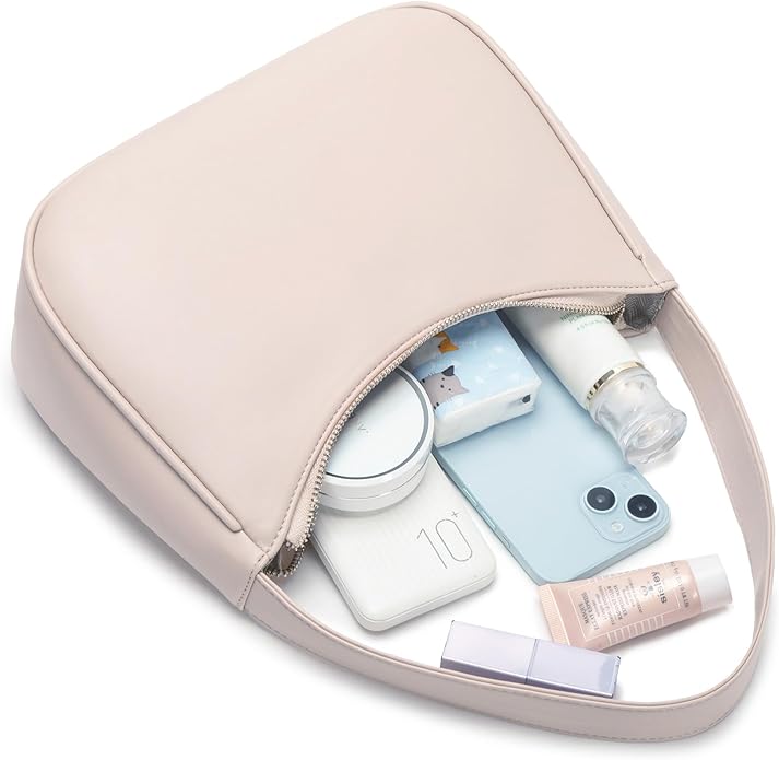 Shoulder Bags for Women, Cute Hobo Tote Handbag Mini Clutch Purse with Zipper Closure