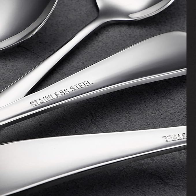 60 Pieces Spoons and Forks Set, Stainless Steel Forks and Spoons Silverware Set, Home Kitchen Cutlery Spoons and Forks