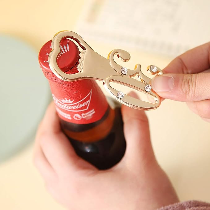 Set of 24 Creative Bottle Openers for 30th Birthday Party Favors or 30th Wedding Anniversary Party Gifts 30 Birthday Party Favors Souvenirs Decorations for Guests (24, Gold 30th)