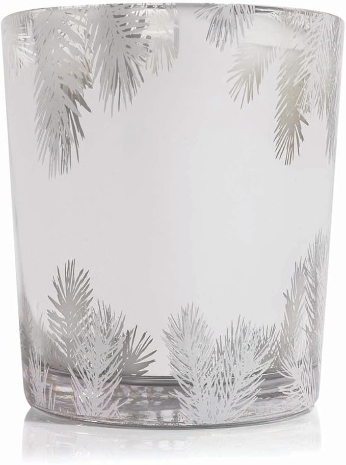 Thymes Frasier Fir Candle – Pine Needle Design – Holiday Scented Candle – Notes of Crisp Siberian Fir, Cedarwood & Sandalwood – Luxury Home Fragrance Gifts for Women & Men – Silver (Statement, 13 oz)