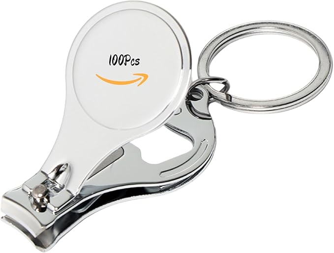 100 PCSBottle Opener Nail Clipper Keychain Versatile Durable, Personalized Color Resin LOGO Image Text or Engraved, Private Customized Party Wedding Christmas Favors Brewery Promotional Items