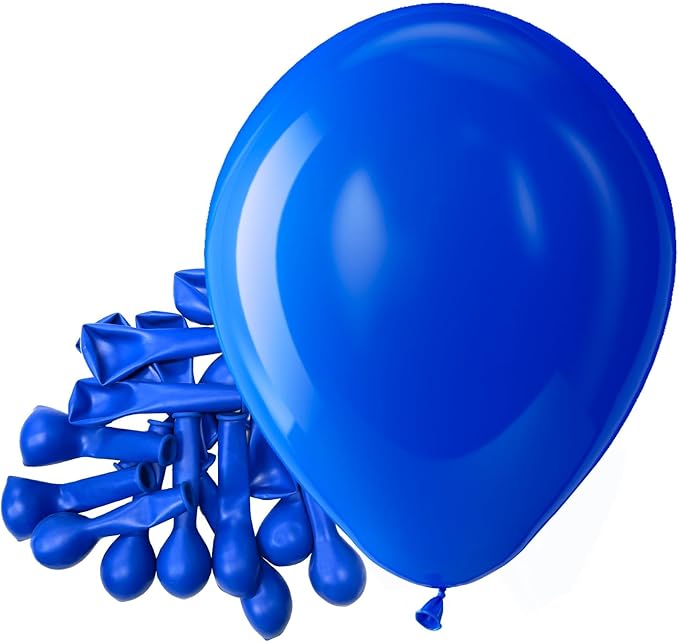 Bezente Royal Blue Latex Party Balloons - 150 Pack 5 inch Matte Small Blue Helium Balloons for Birthday Bridal Shower Graduation Baseball Nautical Party Decorations
