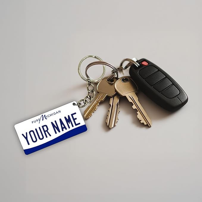 License Plate Keychain - Personalized - All States Multicolor