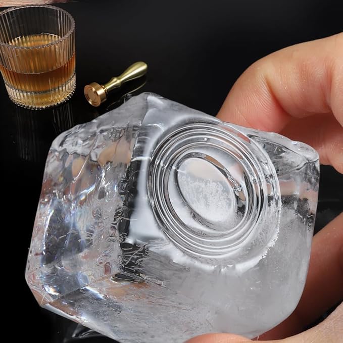 Ice Cube Stamp for Cocktails Ice Stamp Brass Head with Handle, Ice Branding Stamp for Ice Cubes Cocktail Whiskey Drinks Party Wedding Making DIY Crafting (Letter O)