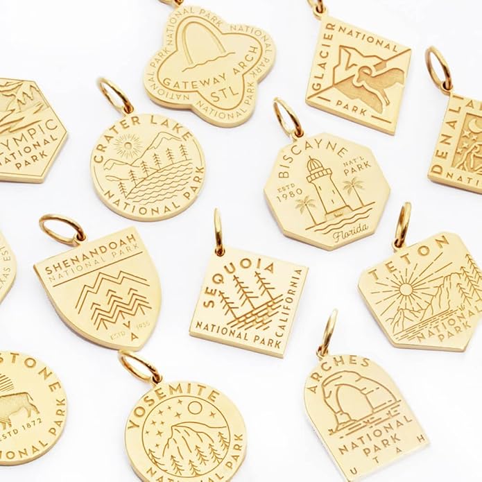Jet Set Candy National Park Souvenir Travel Charms Gold Vermeil