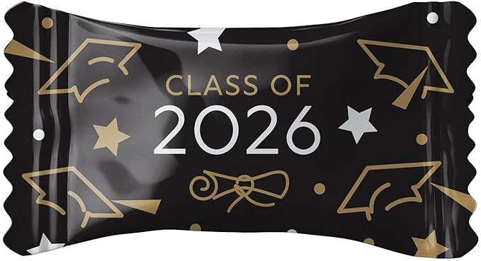 Party Sweets 2026 Graduation Buttermints by Hospitality Mints, Appx 300 mints, 7-Ounce Bags (Pack of 6)