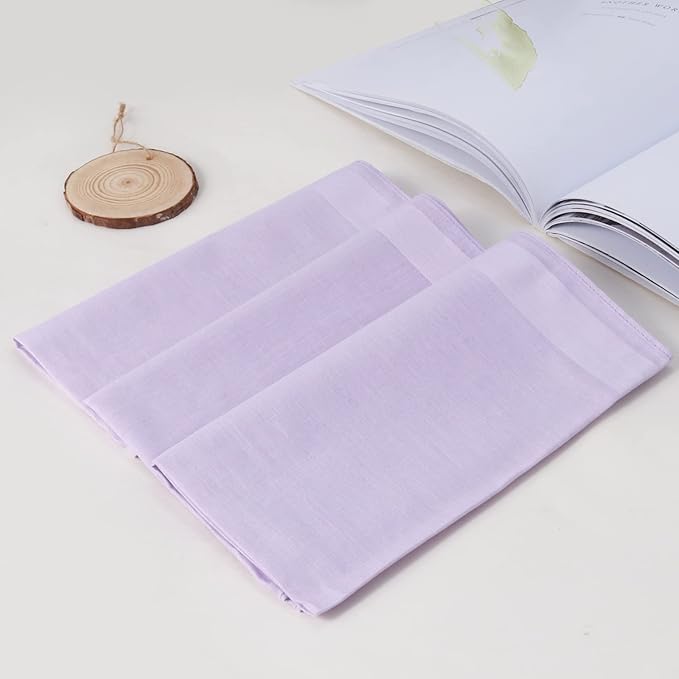 HOULIFE Men's Cotton Handkerchiefs, Solid Color 60S Soft Cotton Hankies for Men Women 6/12PCS 15.7"×15.7"