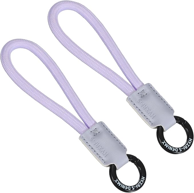 PATIKIL Handmade Cowhide Key Chain,Stylish Bag Pendant Leather Car Key Lanyard Mobile Phone Keychain Accessories, 2 Pack
