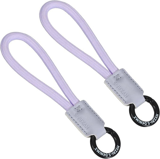 PATIKIL Handmade Cowhide Key Chain,Stylish Bag Pendant Leather Car Key Lanyard Mobile Phone Keychain Accessories, 2 Pack