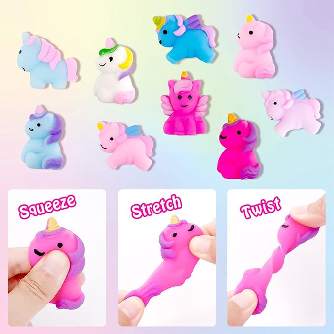 Unicorn Bath Bombs for Kids, 9 Large Kids Bath Salts with Squishy Toys Inside, Magic Unicorn Bath Balls with Surprise Inside for Girls…