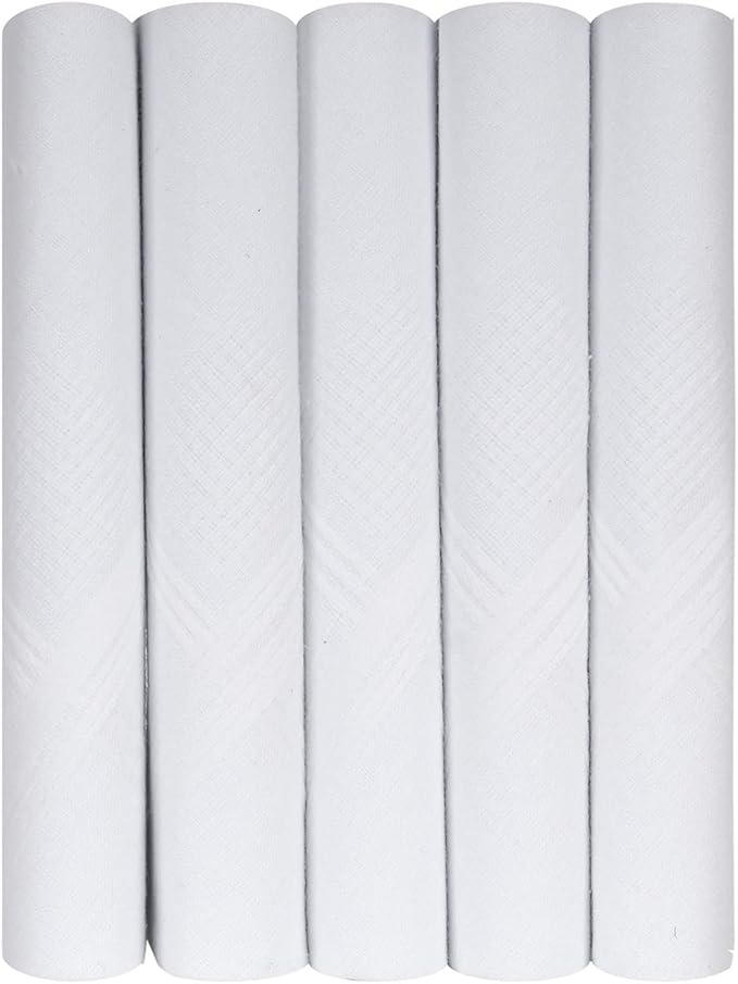 Caruso Italy Men's Premium 100% Pure Cotton Handkerchief Colored Border - (46x46 cm)