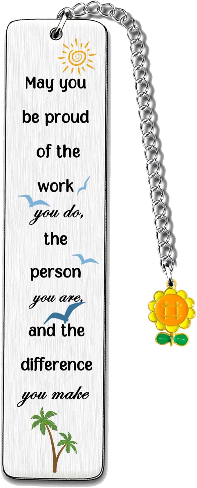 Bookmarks for Women Men Appreciate Gifts Bookmark Dad Mom Bestie Grandma Grandpa Teacher Birthday Present Auntie Uncle Sunflower Book Lover Colleague Friend Retirement Christmas Keepsakes (May You)