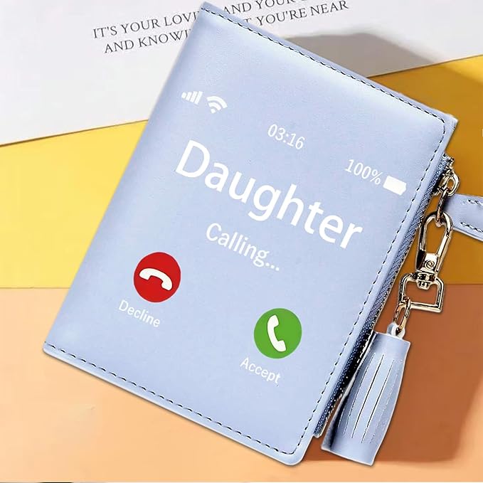 GEEAD Custom Design Small Wallets for Women Bifold Slim Coin Purse Zipper ID Card Holder for Christmas