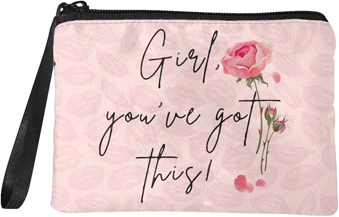 Dolyues Rose Coin Purse Wallets for Women Girls Change Pouch Travel Money Bag Soft Smooth Wallet Pink Womens Wallets Shopping Phone Bags