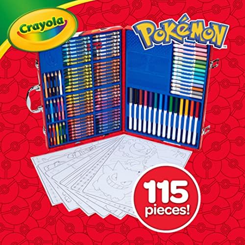 Crayola Pokémon Imagination Art Set (115pcs), Kids Art Kit, Coloring Supplies, Pokemon Toys, Pokemon Gift for Boys & Girls, Ages 5+ - Image 4