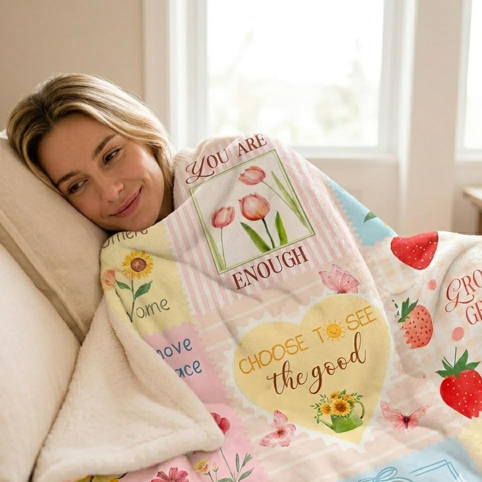 WRAPIX Inspirational Gifts for Women - Soft Fleece Throw Blanket 50x60 in - Image 5