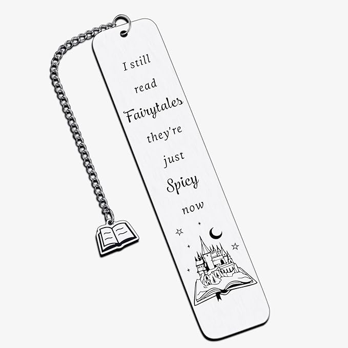 Funny Christmas Bookmark Gifts for Women Men, Bookish Birthday Gifts, I Still Read Fairytales They're Just Spicier Now, Book Mark for Best Friends Reader Funny Gifts Bookmarks for Women Men