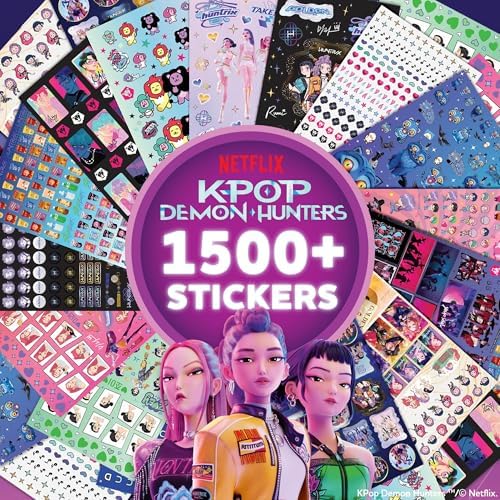 Horizon Group USA Sticker Book, Kpop Demon Hunters, 1500+ Stickers by HorizonGroupUSA