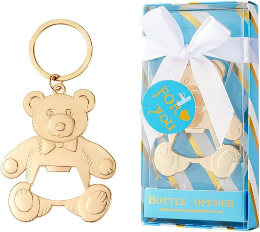 24 pcs Baby Shower Party Favor Bottle Opener Party Supplies Decoration Baby Shower Return Gift for Guest Baby Shower Souvenir for Boy or Girl Bridal Shower Bar Tools (Blue Bear,24)