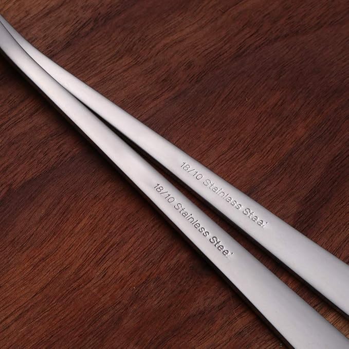 Buyer Star Long Handle Iced Tea Spoons Set of 6, 8 inch 18/10 Coffee Spoon Sets for Mixing, Cocktail Stirring, Tea, Coffee, Milkshake, Cold Drink