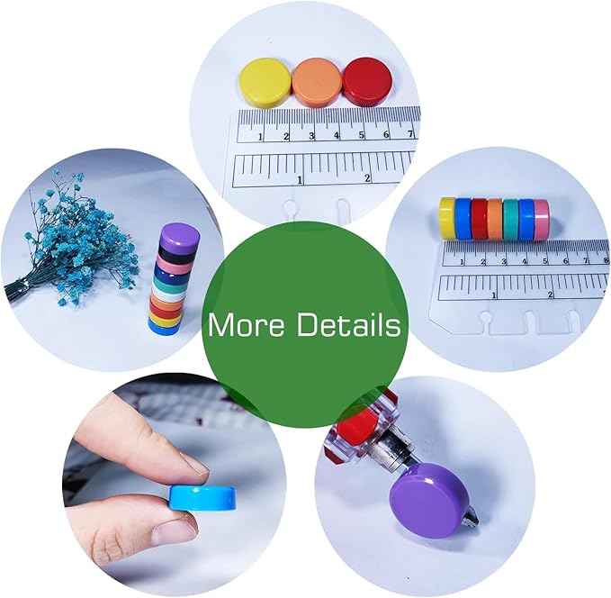 50 Pack Cute Magnets for Fridge, Magnet,Round White Board Magnets, Whiteboard Magnet Fridge for Locker, Kitchen, Office and Classroom (Red &Green)