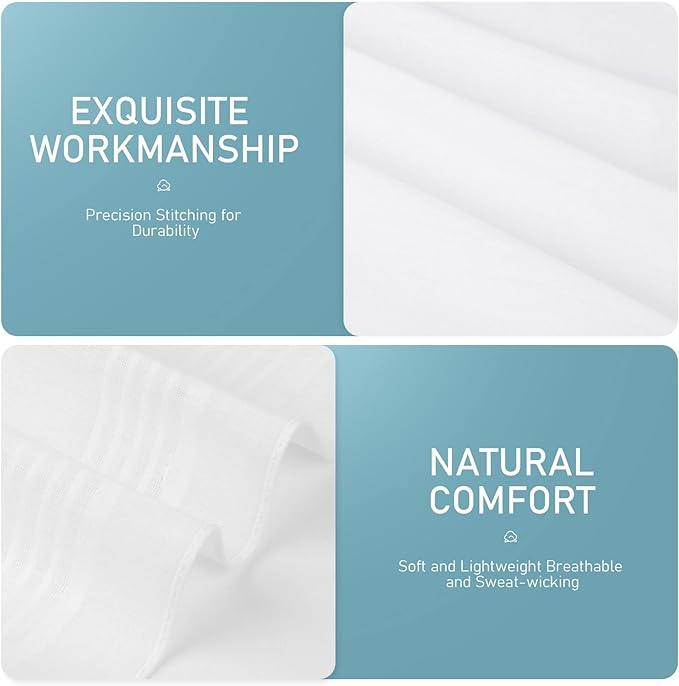URAQT Men's Handkerchiefs, 12 Pack Gents Hankies, Mens Premium Handkerchiefs Cotton White Pocket Square Hanks for Men Women