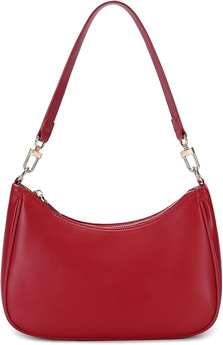 Shoulder Bags for Women, Cute Hobo Tote Handbag Mini Clutch Purse with Zipper Closure