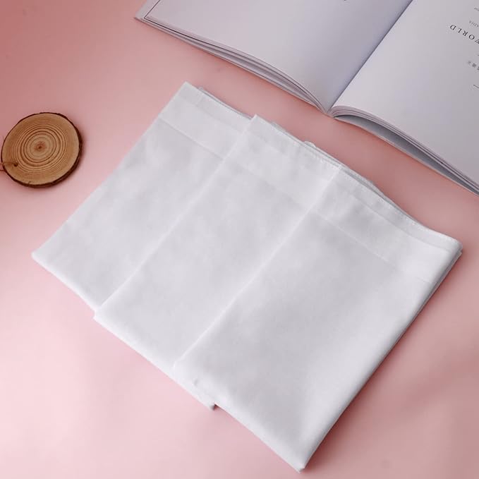 HOULIFE Men's Cotton Handkerchiefs, Solid Color 60S Soft Cotton Hankies for Men Women 6/12PCS 15.7"×15.7"