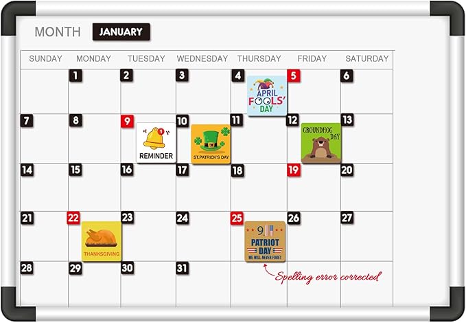 42Pcs Holiday Magnets for Magnetic Calendar, Holiday Refrigerator Magnets for Calendar Whiteboard, Dry Erase Boards, Calendar Magnets Accessories for Home Classroom Office