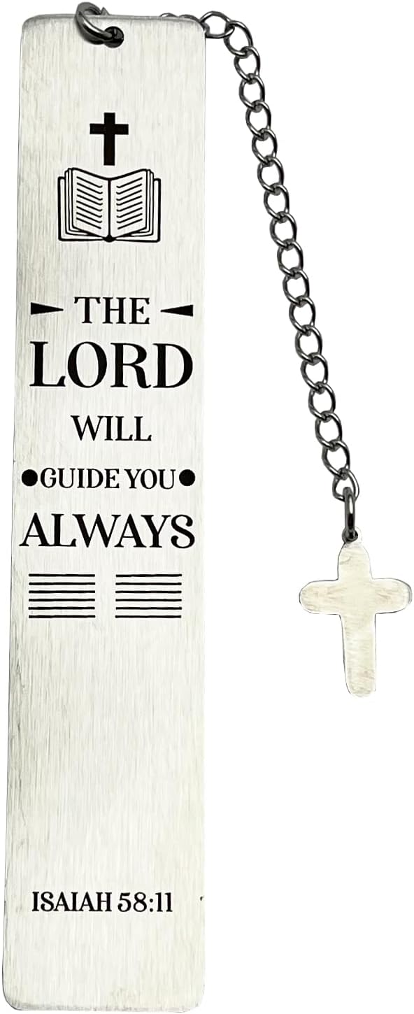 Christian Bookmark Gifts for Women Girls Boys, Inspirational Religious Book Mark Markers Faith (The Lord Will Guide You)