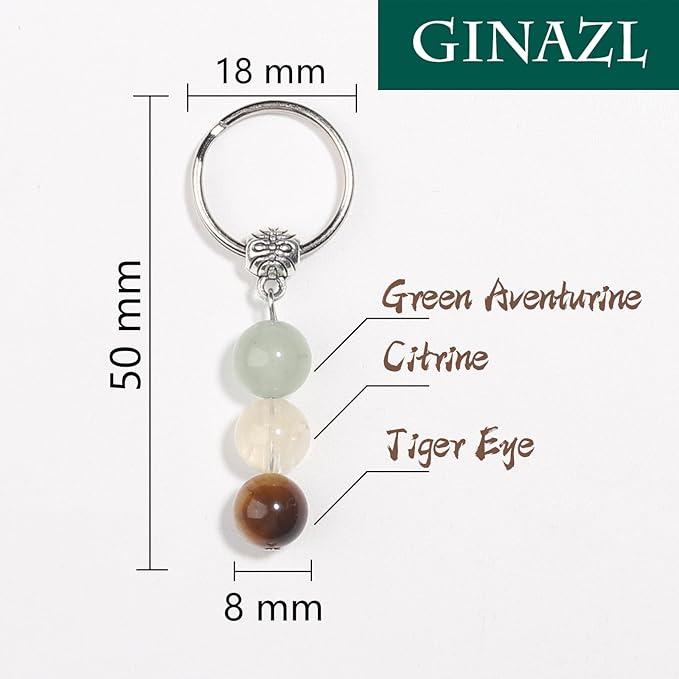 Natural Crystals Keychain Gift for New Beginnings, New Beginnings Gifts for Coworker Anxiety Relief Keychain for Women