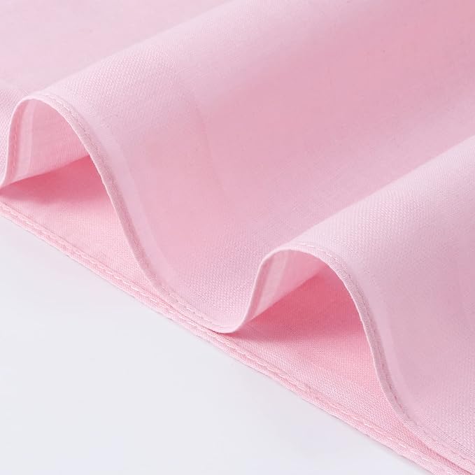 HOULIFE Men's Cotton Handkerchiefs, Solid Color 60S Soft Cotton Hankies for Men Women 6/12PCS 15.7"×15.7"