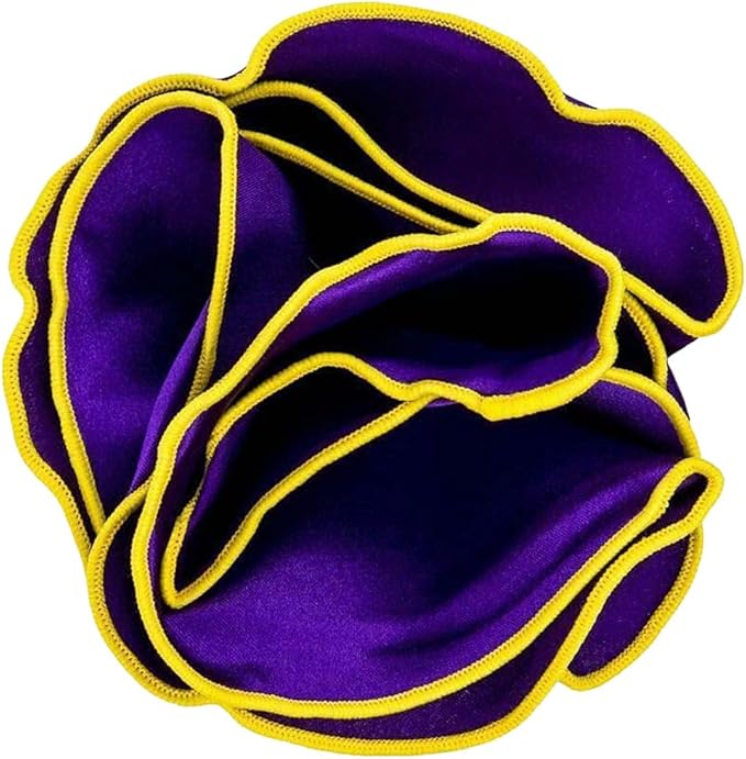 Premium Pre-Folded Four-Point Suit Pocket Square for Men with Sewn Pocket Fold