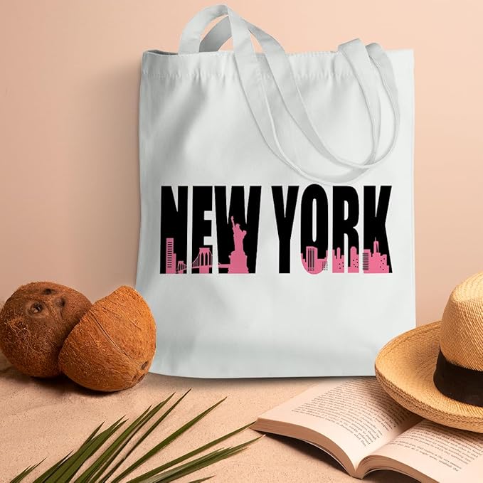 Jeilink New York Souvenirs and Gifts Beach Weekender Tote Travel Reusable Grocery Bags Girls Trip