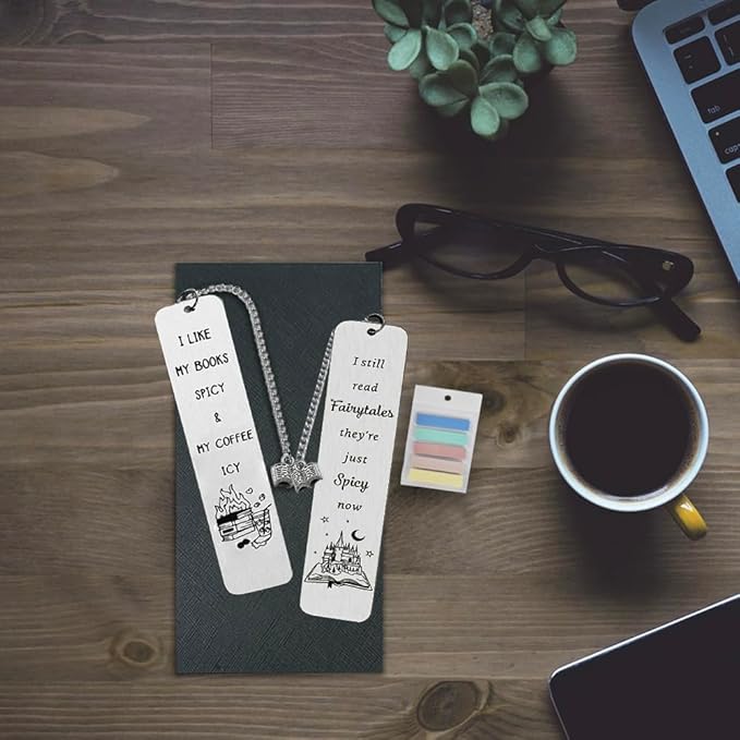 Book Marks for Reading Woman Fun Bookmarks Gifts with Book Page Marker Book Accessories for Reading Lovers Man Coffee Bookmark Spicy Cool Book Mark Birthday Christmas Thanksgiving Back to School Gift