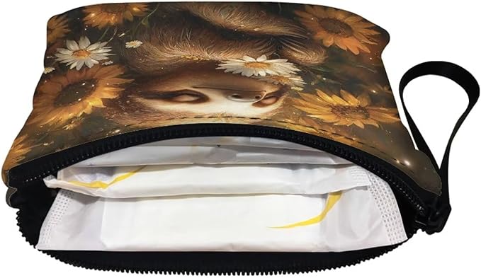 Dolyues Sloth Sunflowers Coin Purse for Women Money Pouch Womens Coin Purses & Pouches Animal Print Change Holder Lightweight and Portable
