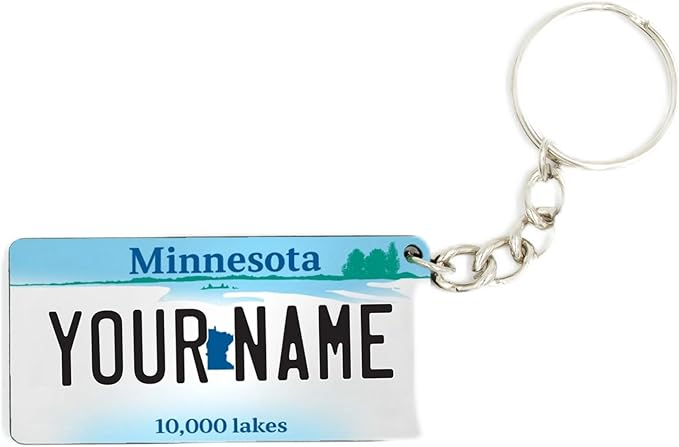 License Plate Keychain - Personalized - All States Multicolor